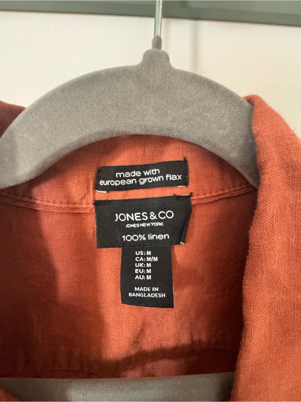 Jones New York Rust Orange Linen Jacket - Picture 2 of 3
